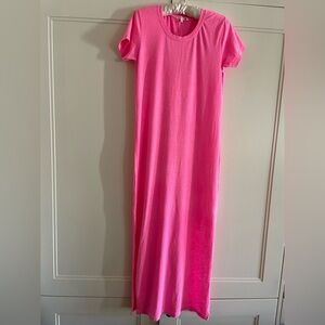 SUNDRY T-shirt Dress in Neon Pink, size 1